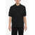 Neil Barrett Solid Color Loose Fit Polo Shirt With Piercing Detail Black