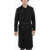 Neil Barrett Double Fabric Slim Fit Hybrid Trench With Belt Black