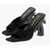 Palm Angels Suede Mules With Palm Shaped Heel 12Cm Black