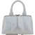 THE ATTICO Friday Mini Handbag HOLOGRAPHIC WHITE