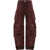 THE ATTICO Fern Cargo Pants RED/BURGUNDY