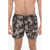 Neil Barrett Camouflage Motif Slim Fit Swim Shorts Black