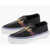 Marcelo Burlon Canvas Wings Slip On Sneakers Black