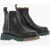 Off-White Leather Ankle-Boots With Sponge Effect Sole Black