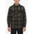 Neil Barrett Checked Padded Overshirt With Double Breast Pocket Black