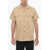 Neil Barrett Short Sleeved Saharan Shirt With Double Breast Pocket Beige