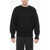 Neil Barrett Solid Color Bomber Fit Crew-Neck Sweater Black