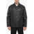 Neil Barrett Slim Fit Leather And Fabric Overshirt With Double Breast Poc Black