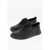 AMBUSH Solid Color Leather And Rubber Low-Top Sneakers Black