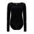 Ganni Ganni Velvet Bodysuit Black