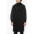 Neil Barrett Oversized Coat With Nylon Sleeves Black