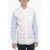 Neil Barrett Two-Tone Striped Slim Fit Shirt White