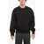 Neil Barrett Fleeced Cotton Blend Easy Fit Crew-Neck Sweatshirt Black