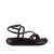 ASH Ash Black Napa Leather List Sandal Black