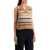 Ganni "Soft Striped Knit Vest With A Comfortable TIGER'S EYE