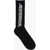 ADER ERROR Ribbed Long Socks With Embroidery Black