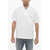 Palm Angels Piquet Cotton One Button Polo Shirt With Breat Pocket White