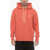 Marcelo Burlon Brushed Cotton Hoodie Orange