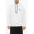 Marcelo Burlon Cotton Optical Cross Hoodie With Patch Pocket White