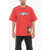 Heron Preston Printed Cotton Crew-Neck T-Shirt Red