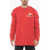 Heron Preston Long Sleeved Eagle Crew-Neck T-Shirt Red