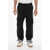 Marcelo Burlon Solid Color Cargo Sweatpants With Contrasting Embroidery Black