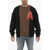 AMBUSH Fleeced Cotton Varsity Crew-Neck Sweatshirt Brown