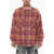 Palm Angels Virgin Wool Overshirt With Snap Buttons Multicolor