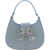 Self-Portrait Denim Cresent Handbag BLUE