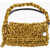 Jil Sander Knitted Shoulder Bag With Sequins Gold