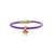 Versace Medusa Plaque Detail Bracelt In Gold-Tone Brass And Purple Leather Woman PURPLE