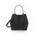 Tory Burch 'Mcgraw Small' Black Bucket Bag With Double T In Hammered Leather Woman Black