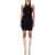 COURRÈGES Courrèges Criss Cross Ribbed Mini Dress Black