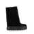 Casadei Black Boots With Turn-Up With Platform In Suede Woman Black