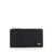 Salvatore Ferragamo Black Card-Holder With Micro Gancini Detail In Hammered Leather Man Black