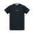 Stone Island Stone Island Navy Blue Cotton T-Shirt With White Logo BLUE