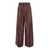Philosophy Wide Brown Pants With Concealed Closure In Eco Leather Woman BROWN