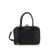 Golden Goose 'Vita' Black Handbag With Laminated Logo In Hammered Leather Woman Black
