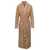 Golden Goose Brown Belted Trench Coat In Suede Woman Beige