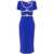 Self-Portrait Self-Portrait Midi Dress With Rhinestones And Cut-Out BLUE