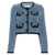 Self-Portrait Self-Portrait Crop Denim Jacket In Cotton Blend With Pockets BLUE