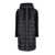 Herno Long Black Hooded Coat In Nylon Woman Black