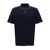 BRIONI Logo embroidery polo shirt Blue