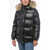 Woolrich Quilted Down Jacket With Detachable Real Fur Trim Black