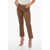 Fay Fringed Cropped Denims With Back Logo Brown