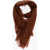 CORNELIANI Solid Color Foulard With Embroidered Logo Brown