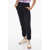 Fabiana Filippi Brushed Cotton Sweatpants With Rhinestoned Detail Black