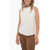 Fabiana Filippi Mesh Tank Top With Jeweled Detail White