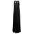 Balenciaga Black Long Evening Dress With Logo Motif All-Over In Viscose Woman Black