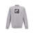 Stone Island Grey Crewneck Sweatshirt With Logo Print In Cotton Man GREY